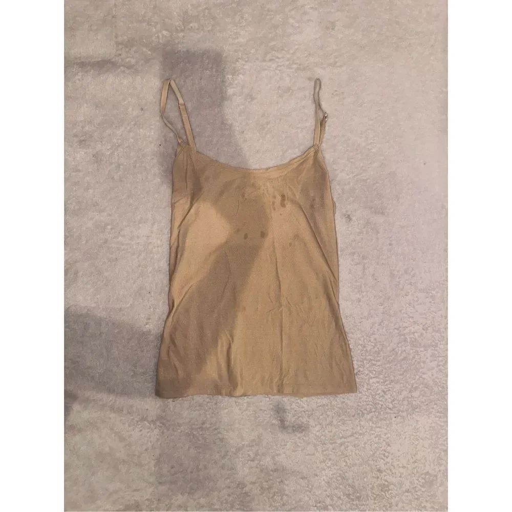 Sheer tan tank top undershirt size S women’s only hearts NYC